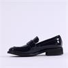 Marco Moreo Maura Heart Slip On Loafer - Dark Navy Patent